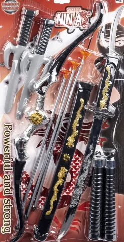 NINJASÆT SVÆRD/BUE 9 DELE>Legetøj Clearance