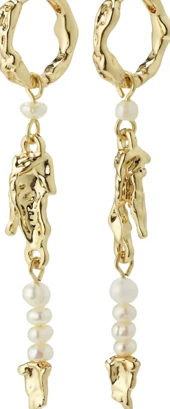 NIYA recycled freshwater pearl earrings gold-plated>Pilgrim Outlet