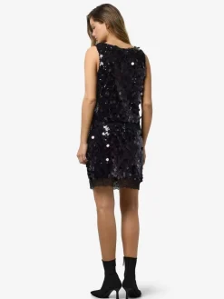 Noisy may NMELVA S/L DETAIL SEQUIN TOP WVN Black/black lace Clearance