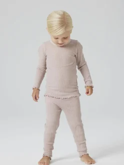 Name It NMFWOSSA WO/SI RIB LS TOP Shadow gray Best