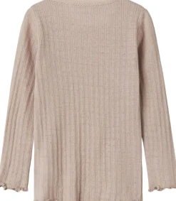 Name It NMFWOSSA WO/SI RIB LS TOP Shadow gray Best