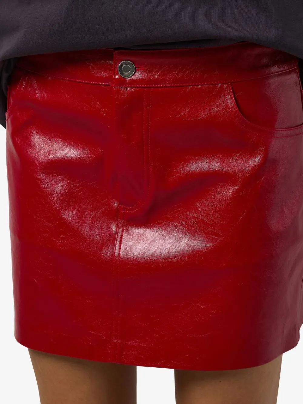 NMKANE NW VINYL SHORT SKIRT>Noisy may New