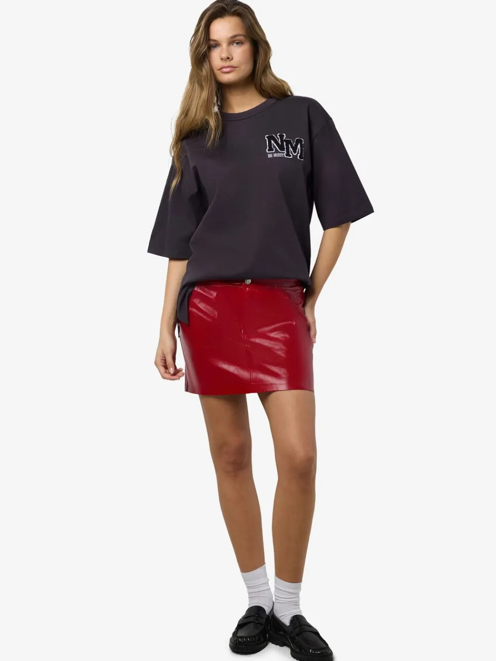 NMKANE NW VINYL SHORT SKIRT>Noisy may New