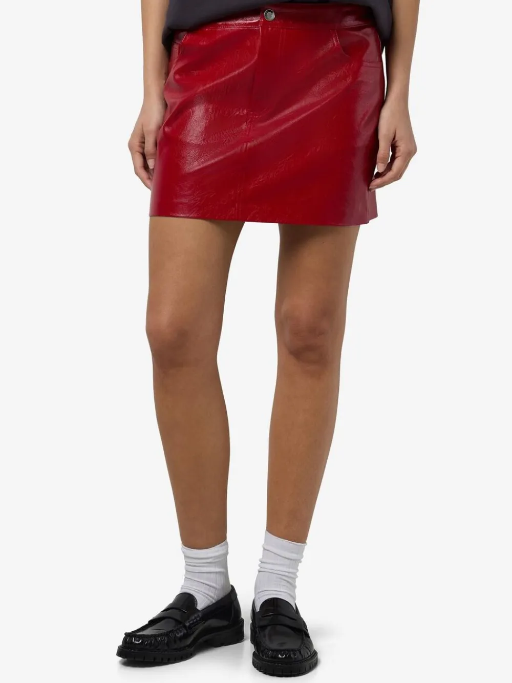 NMKANE NW VINYL SHORT SKIRT>Noisy may New