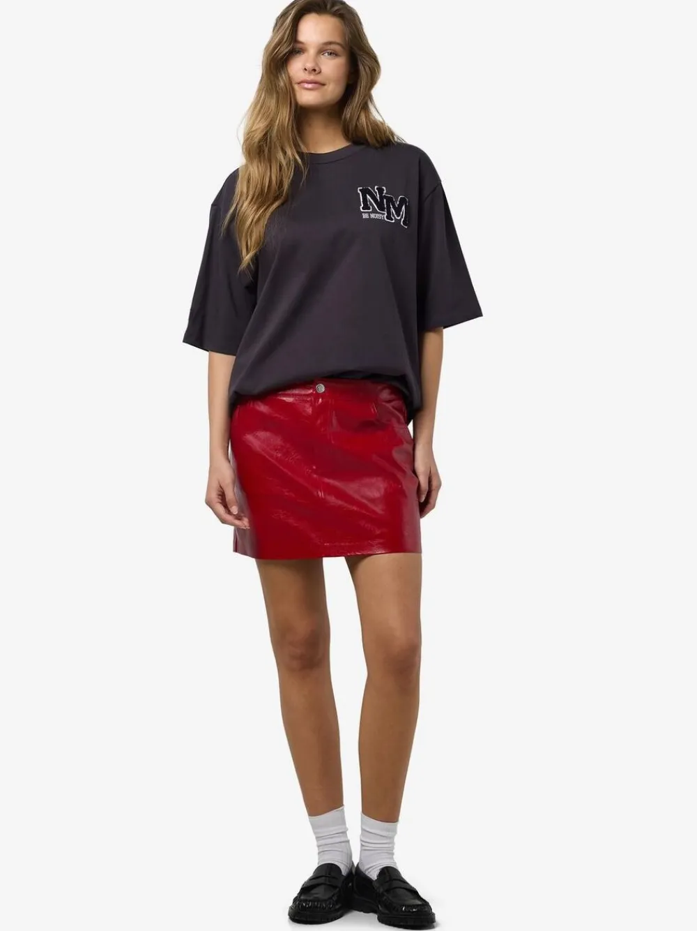 NMKANE NW VINYL SHORT SKIRT>Noisy may New