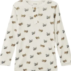 Lil' Atelier NMMNALU WO/MO LS SLIM TOP LIL Turtledove/melange Online