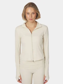 Neo Noir Nolana Zip Blouse Ivory New