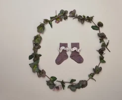 GoBabyGo Non-slip socks - Bamboo / Liberty Misty plum / donn Outlet
