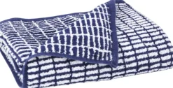 Juna Nuance Håndklæde 70x140 cm mørk blå/hvid