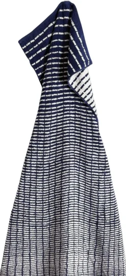 Juna Nuance Håndklæde 70x140 cm mørk blå/hvid