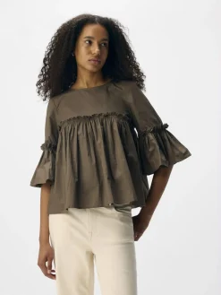 OBJIRA HOPE 3/4 RE O-NECK TOP 141><noscript><img width=