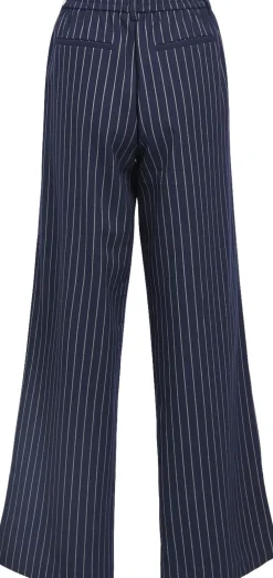 Object OBJLISA WIDE PANT AOP NOOS Sky captain/sandshell pinstripe New