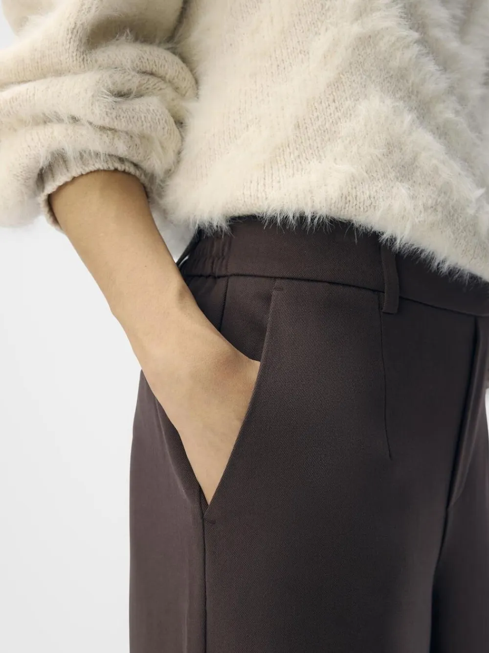 Object OBJLISA WIDE PANT NOOS Seal brown Hot