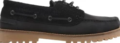 Garment Project Ollie Boat Shoe - Nubuck/Hairy Suede Black Hot