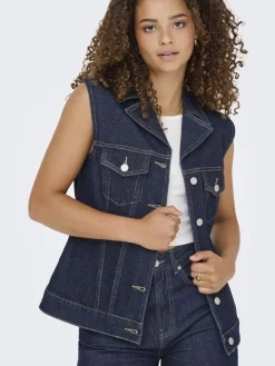 Dame ONLY ONLJOANA RINSE DNM WAISTCOAT MAE