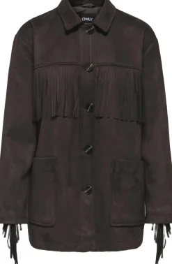 Dame ONLY ONLWILLA FRINGES FAUX SUEDE JACKET