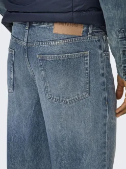 Only & Sons ONSEDGE STR MB GREEN 2341 TAI DNM N Medium blue denim Best