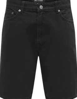 Only & Sons ONSFADE BLACK 9087 TAI DNM SHORTS N