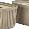 Zone Opbevaringsboks Pulp 23 x 15 cm 2 stk. Natural Brown
