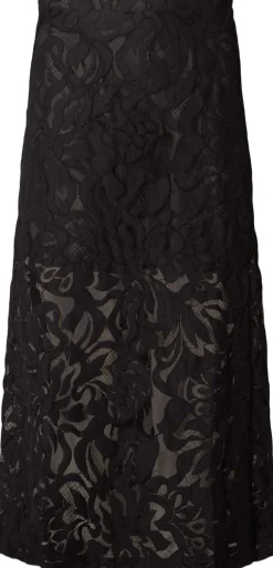 Rabens Saloner Orchid lace skirt - Fauna Black Hot