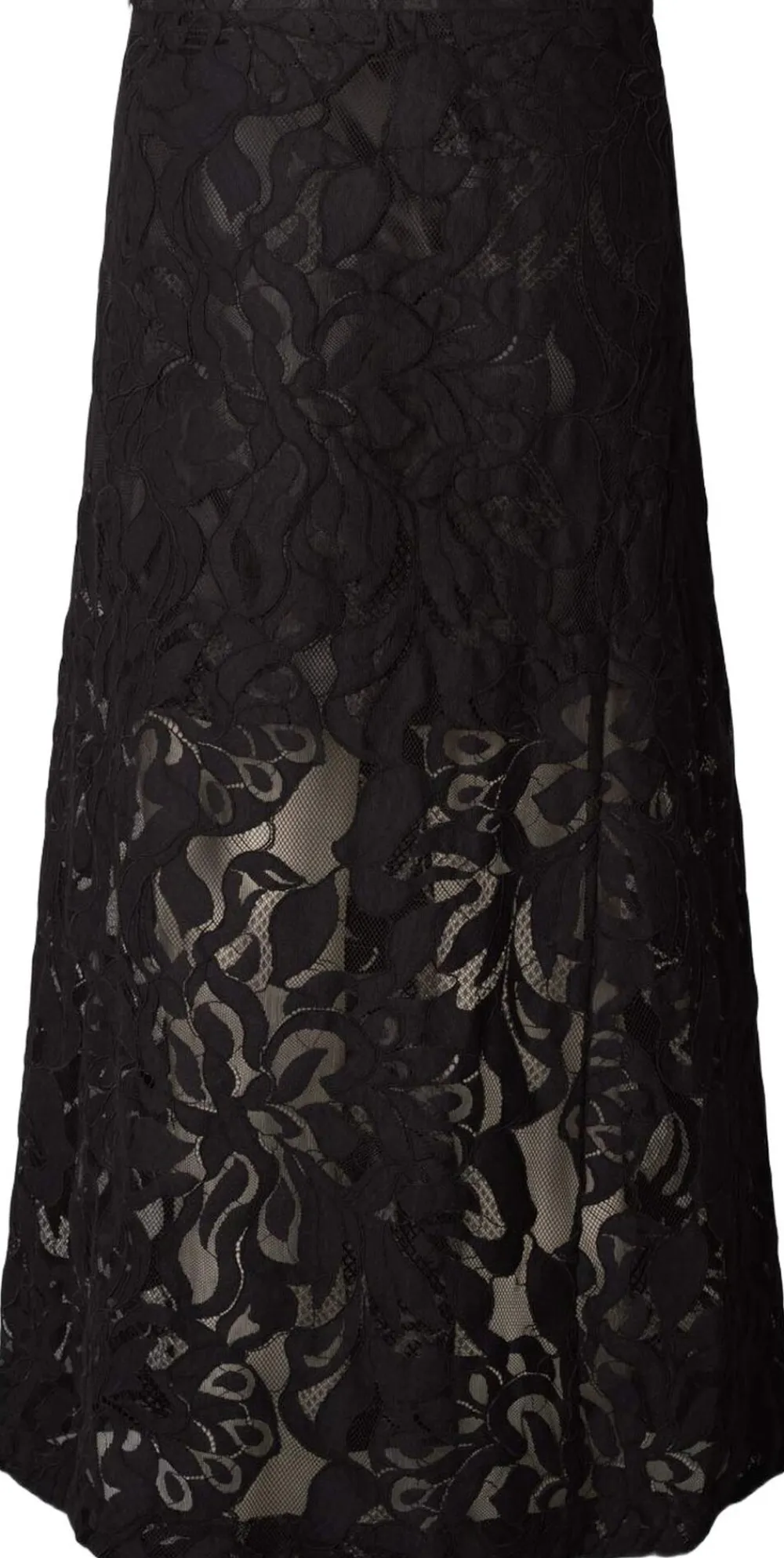 Rabens Saloner Orchid lace skirt - Fauna Black Hot