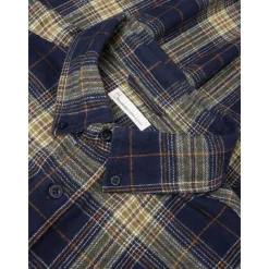 Knowledge Cotton Apparel Organic Cotton Checked Flannel Shirt GOTS Blue check New