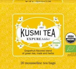 Organic Expure Addict - Box of 20 mousseline tea bags - 40g>Kusmi Tea Sale