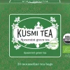 Kusmi Tea Organic Spearmint green tea - Box of 20 muslin tea bags - 40 Hot