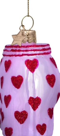 Vondels Ornament glas lyserøde boxershorts H7,5cm