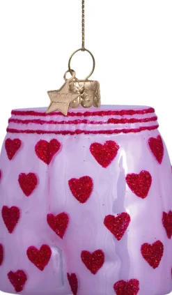 Vondels Ornament glas lyserøde boxershorts H7,5cm