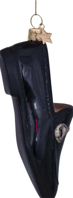 Ornament glass black gold loafer H10cm><noscript><img width=