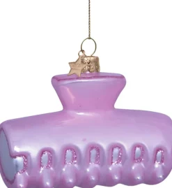 Vondels Ornament glass soft pink opal hair clip H6. 5cm