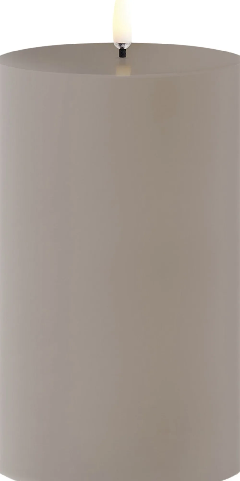 Outdoor LED pillar candle, Sandstone, 8,4x15 cm>Uyuni Hot