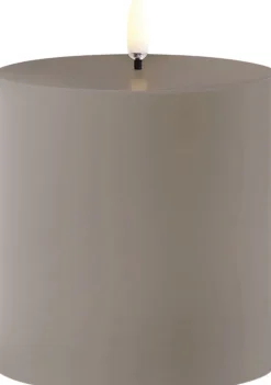 Outdoor LED pillar candle, Sandstone, 8,4x10 cm>Uyuni Clearance