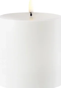 Uyuni Outdoor LED pillar candle, White, 8,4x10 cm