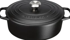 Le Creuset Oval støbejernsgryde 6,3L Matte Black