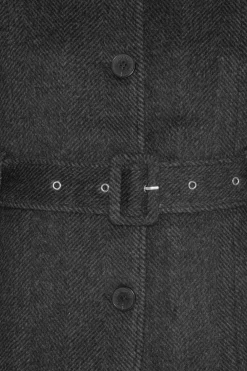 ROTATE Birger Christensen OVERSIZED BELTED JACKET Gray pinstripe Clearance