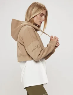 Dame Carite Oversized Crop hættetrøje