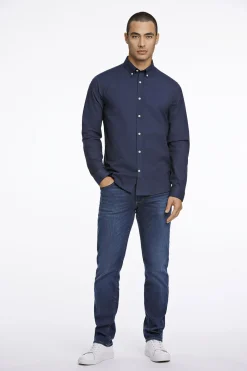 Lindbergh Oxford superflex shirt L/S Navy