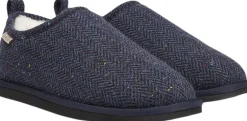 Lovelies PALPANA WOOL - CLOSED WOOL SLIPPERS WITH SHEARLING LINING Blue Discount