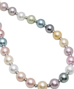 Nialaya Pastel Necklace with Stainless Steel Pearl Online