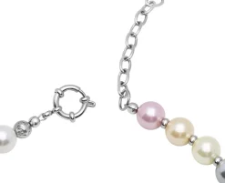 Nialaya Pastel Necklace with Stainless Steel Pearl Online