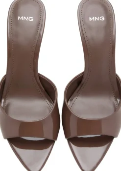 Dame MANGO Patent leather effect heeled sandal