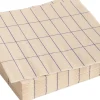 Hay Pattern Napkins-Set of 20 Lunch-Off-white and blue grid