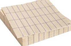 Hay Pattern Napkins-Set of 20 Lunch-Off-white and blue grid