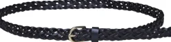 Pieces PCAVERY LEATHER BRAIDED SLIM BELT N Sort Online