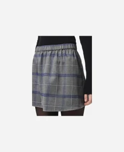 Pieces PCDIANA MW SHORT SKIRT WVN D2D Concrete grey/blue Outlet