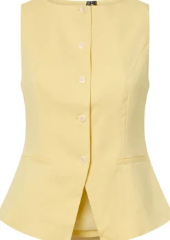PCJOLINE SL BOATNECK WAISTCOAT WVN>Pieces New