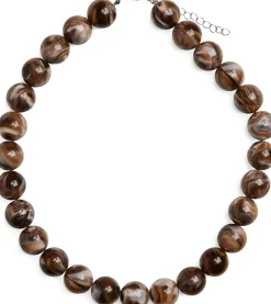 Pieces PCREGITSE D NECKLACE Brown stone Best