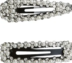 Pieces PCRILANA N HAIRCLIP 2-PACK BUNDLE Silver colour/st2 Outlet